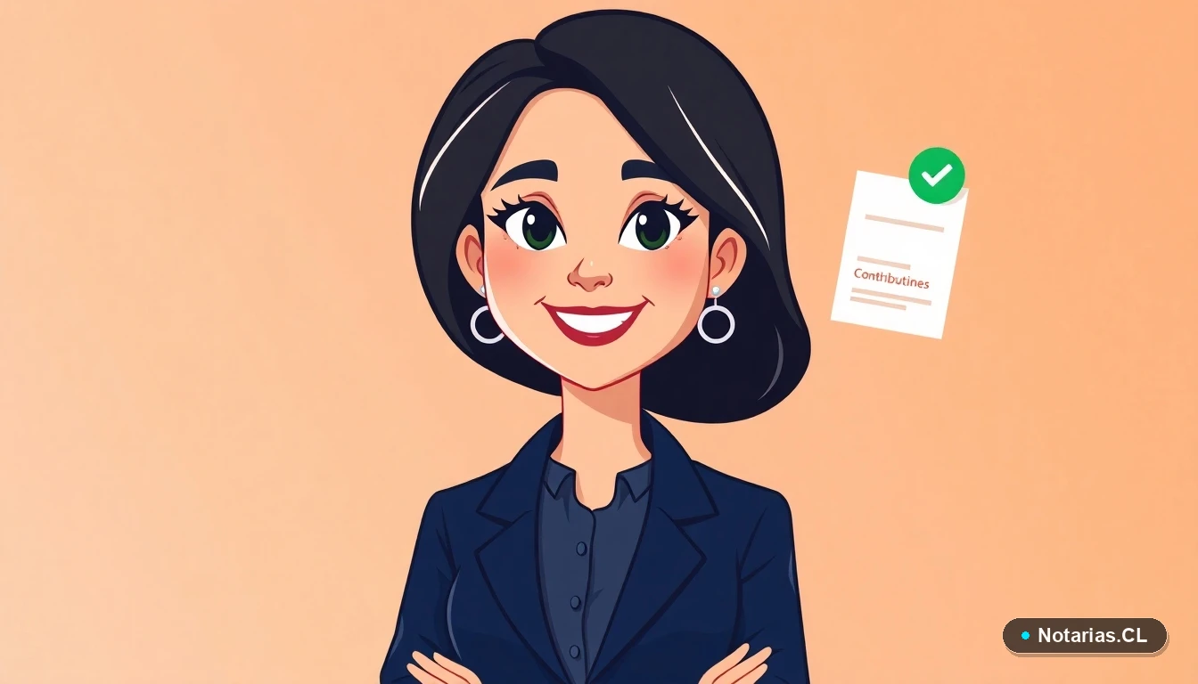 Ilustración de una abogada explicando la verificación de deuda de contribuciones en una compraventa de propiedad.