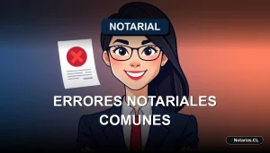 Imagen profesional que ilustra los documentos más rechazados en notarías en Chile. Representa a una notaria revisando un contrato estilizado, destacando la importancia de la precisión en los trámites legales para evitar observaciones y demoras.
