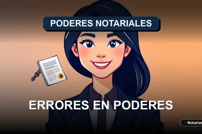 Ilustración profesional que representa la correcta elaboración de poderes notariales en Chile. Una abogada experta asesora sobre cómo evitar errores comunes en estos documentos legales.