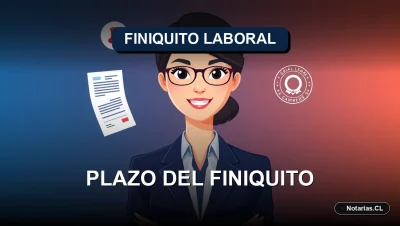 Abogada experta en derecho laboral chileno explica el plazo legal para aceptar o rechazar un finiquito, con documentos legales estilizados flotando a su lado.